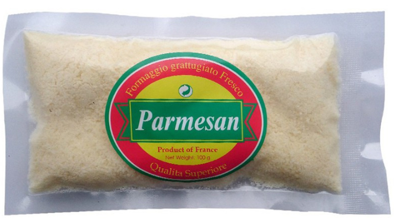 Bột phô mai Parmesan - Giá tham khảo khoảng 62.000 vnđ - 65.000 vnđ/ gói 100g